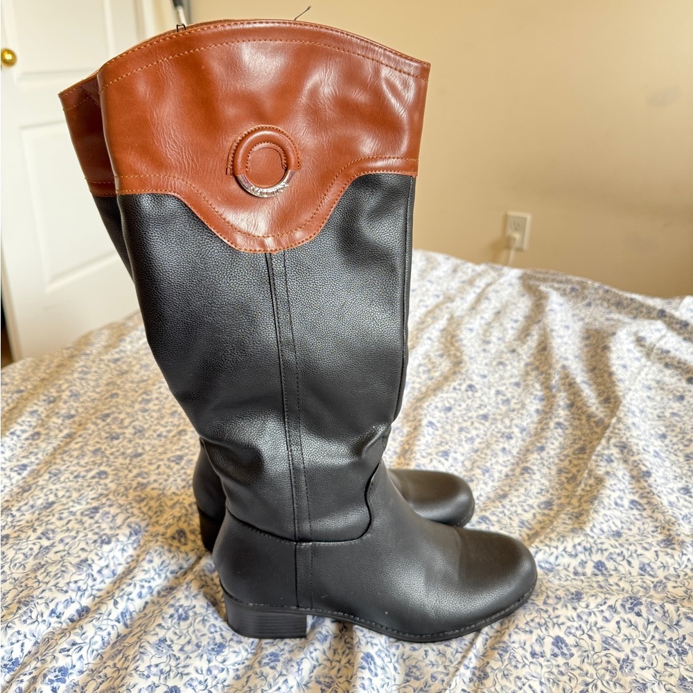 Nautica Chestnut and Ebony Boots